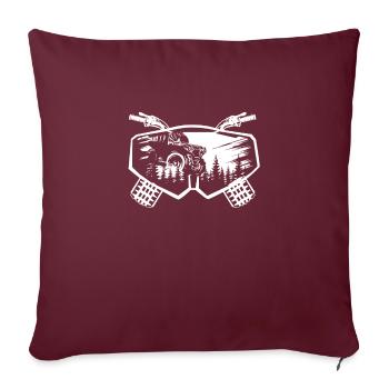 Conception de VTT pour un quad - Housse de coussin décorative 45 x 45 cm - bordeaux - Devant