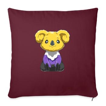 Niedliches Nonbinary und Genderqueer Koala - Sofakissenbezug 45 x 45 cm - Burgunderrot - Vorne