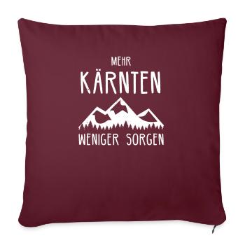 Kärnten Österreich Millstätter See Geschenk - Sofakissenbezug 45 x 45 cm - Burgunderrot - Vorne