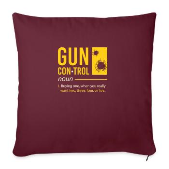 Mens Gun Control Definition Funny Gun Saying - Sofakissenbezug 45 x 45 cm - Burgunderrot - Vorne