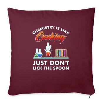 La chimie est comme la cuisson T-shirt, Chemistry Nerds & - Housse de coussin décorative 45 x 45 cm - bordeaux - Devant