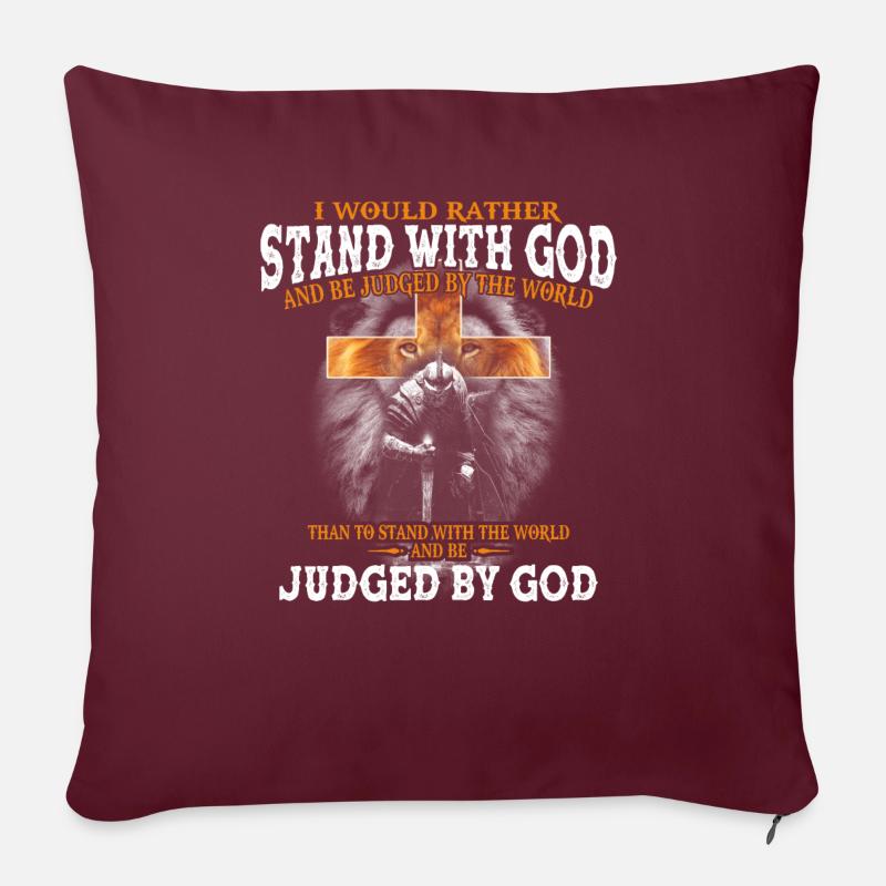Religion Christianisme - Housse de coussin décorative 45 x 45 cm - bordeaux