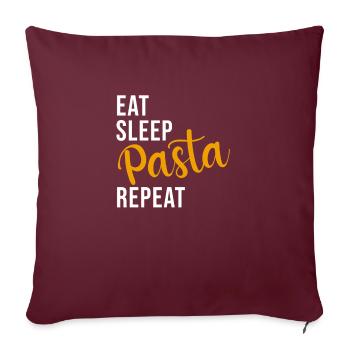 Nudel Nudeln Pasta Spaghetti Kohlenhydrate Spruch - Sofakissenbezug 45 x 45 cm - Burgunderrot - Vorne