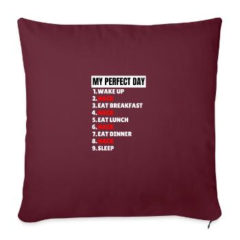 Journée parfaite cybersécurité Wake Up Hack Security - Housse de coussin décorative 45 x 45 cm - bordeaux - Devant
