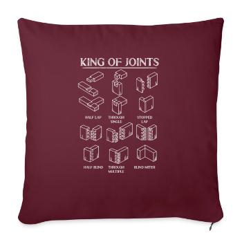Scie circulaire Bricolage Magasin Menuisier Outil Menuisier - Housse de coussin décorative 45 x 45 cm - bordeaux - Devant