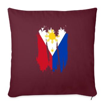 Philippinen - Sofakissenbezug 45 x 45 cm - Burgunderrot - Vorne