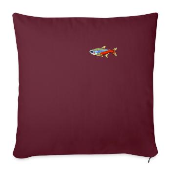 Neonsalmler Poisson poisson - Housse de coussin décorative 45 x 45 cm - bordeaux - Devant