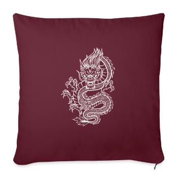 Dragon Japonais T-shirt cadeau Dragon - Housse de coussin décorative 45 x 45 cm - bordeaux - Devant