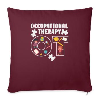 Ergothérapeute Ergothérapeute - Housse de coussin décorative 45 x 45 cm - bordeaux - Devant