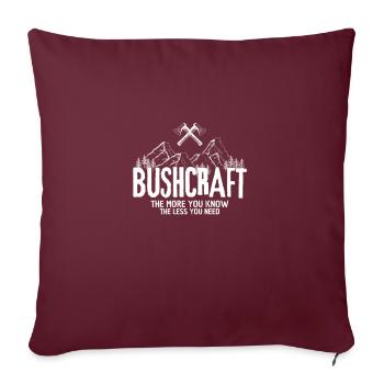 Design De Bushcraft Avec Montagne Pour Toute survie - Housse de coussin décorative 45 x 45 cm - bordeaux - Devant
