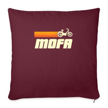 Mofafahrer Mofa fahren Retro Vintage Mofafahren - Sofakissenbezug 45 x 45 cm - Burgunderrot - Vorne