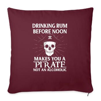 Pirates Matelot pirates pirates navire bateau enfant - Housse de coussin décorative 45 x 45 cm - bordeaux - Devant