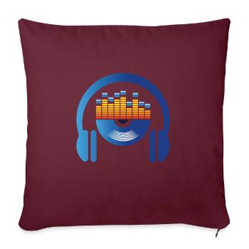 Heart Music Beat Waves Waveforms Musicien - Housse de coussin décorative 45 x 45 cm - bordeaux - Devant