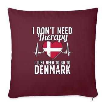 Denmark flag I Danish Souvenirs - Sofakissenbezug 45 x 45 cm - Burgunderrot - Vorne