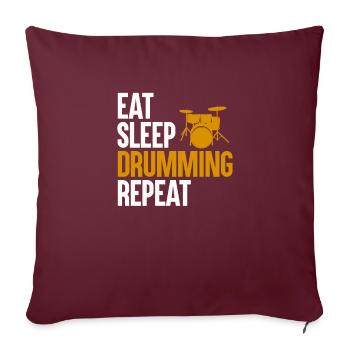 Schlagzeuger Drummer Schlagzeug Spruch Drumsticks - Sofakissenbezug 45 x 45 cm - Burgunderrot - Vorne