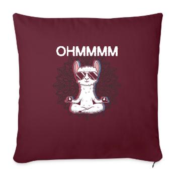 OHMMM Meditation Lama yoga - Sofakissenbezug 45 x 45 cm - Burgunderrot - Vorne