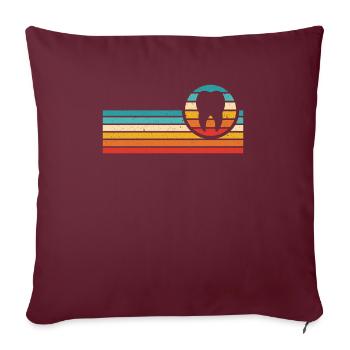 Dentaire vintage dentiste dentiste chirurgie dentaire - Housse de coussin décorative 45 x 45 cm - bordeaux - Devant