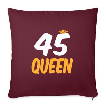 45e anniversaire 45 ans 45 ans - Housse de coussin décorative 45 x 45 cm - bordeaux - Devant