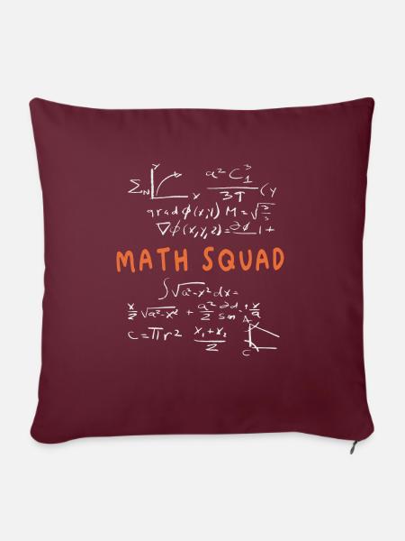 Math Squad Math Crew Mathe Liebhaber Mathe Lehrer Mathe - Sofakissenbezug 45 x 45 cm - Burgunderrot