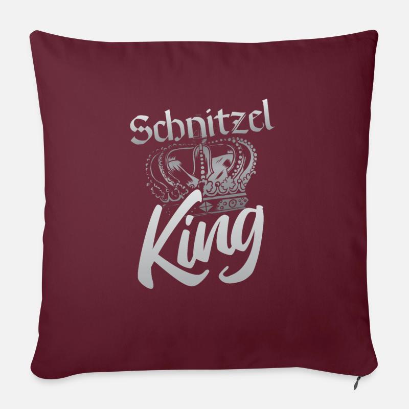 Schnitzel King - Sofakissenbezug 45 x 45 cm - Burgunderrot