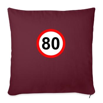 80e anniversaire 80 ans 80 hommes cadeaux - Housse de coussin décorative 45 x 45 cm - bordeaux - Devant