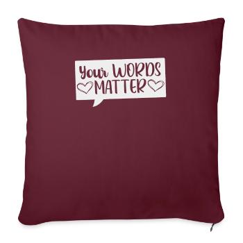 Pathologiste orthophoniste Orthophoniste Orthophonie - Housse de coussin décorative 45 x 45 cm - bordeaux - Devant