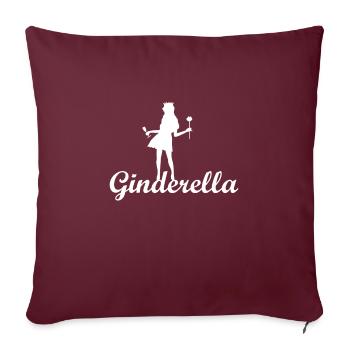 Ginderella Gin Team JGA Jungesellin Team Party - Housse de coussin décorative 45 x 45 cm - bordeaux - Devant