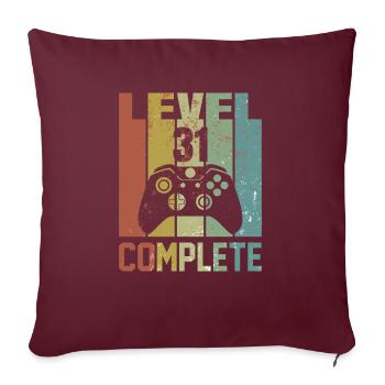 Niveau 31 complet chemise d’anniversaire - Housse de coussin décorative 45 x 45 cm - bordeaux - Devant