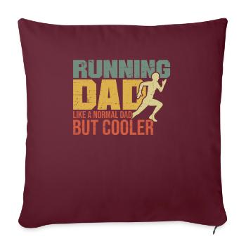 Marathon Running Running Papa - Housse de coussin décorative 45 x 45 cm - bordeaux - Devant