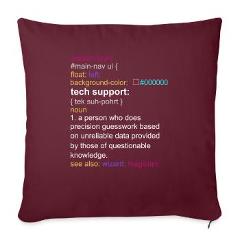 Tech support html coding gift coder - Housse de coussin décorative 45 x 45 cm - bordeaux - Devant