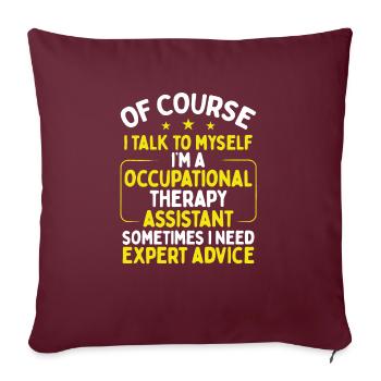 Occupational Therapy Occupational Therapist - Housse de coussin décorative 45 x 45 cm - bordeaux - Devant