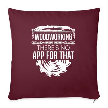 Travail du bois Il n’y a pas d’application pour ce menuisier - Housse de coussin décorative 45 x 45 cm - bordeaux - Devant