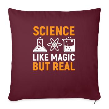 La science comme par magie mais réelle - Housse de coussin décorative 45 x 45 cm - bordeaux - Devant