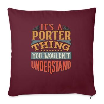 C’est une chose que vous ne comprendriez pas - - Housse de coussin décorative 45 x 45 cm - bordeaux - Devant