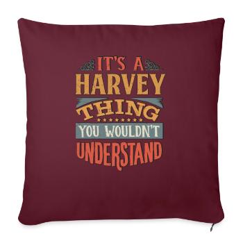 C’est une chose Harvey que vous ne comprendriez pas - - Housse de coussin décorative 45 x 45 cm - bordeaux - Devant