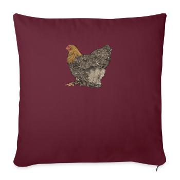 Brahma ChickenS I Chicken Poultry Motif pour - Housse de coussin décorative 45 x 45 cm - bordeaux - Devant