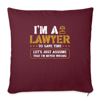 Faculté de droit & Avocat Je suis avocat Avocat Juridique - Housse de coussin décorative 45 x 45 cm - bordeaux - Devant