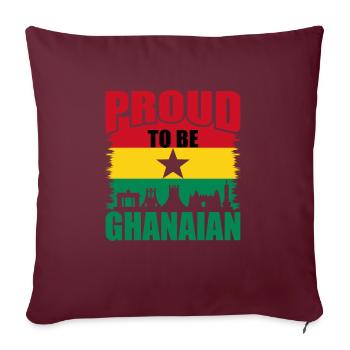 Ghana - Housse de coussin décorative 45 x 45 cm - bordeaux - Devant