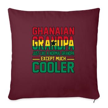 Ghana - Housse de coussin décorative 45 x 45 cm - bordeaux - Devant