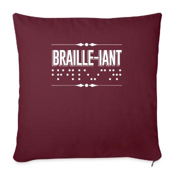 Braille-iant Braille Blinde - Sofakissenbezug 45 x 45 cm - Burgunderrot - Vorne