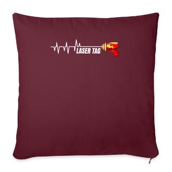 Laser Tag - Housse de coussin décorative 45 x 45 cm - bordeaux - Devant