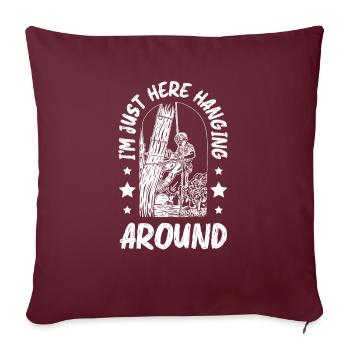 Arboriculteur pour un élagueur d’arbres - Housse de coussin décorative 45 x 45 cm - bordeaux - Devant