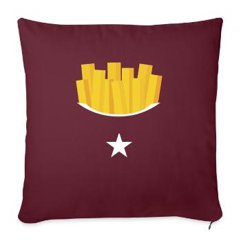 Français Fries Costume Français Fries Déguisement - Housse de coussin décorative 45 x 45 cm - bordeaux - Devant