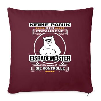 eisbademeister eisbad winterbader eisbader kalt - Sofakissenbezug 45 x 45 cm - Burgunderrot - Vorne