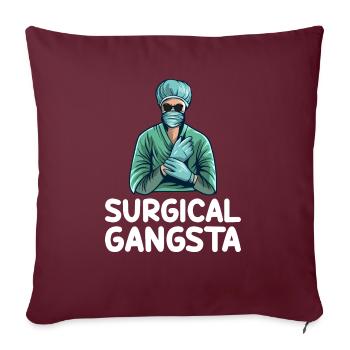Technologue chirurgical Gangsta Tech Drôle - Housse de coussin décorative 45 x 45 cm - bordeaux - Devant