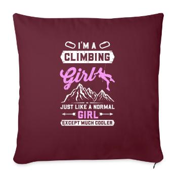 Cadeau d’escalade Escalade Alpinisme Escalade - Housse de coussin décorative 45 x 45 cm - bordeaux - Devant