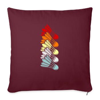 Drôle de pickleball Badminton Badminton Badminton - Housse de coussin décorative 45 x 45 cm - bordeaux - Devant