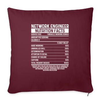Network Engineer Tool Code Network Engineering - Sofakissenbezug 45 x 45 cm - Burgunderrot - Vorne