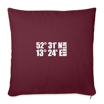 Coordonnées de Berlin - Housse de coussin décorative 45 x 45 cm - bordeaux - Devant