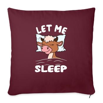Chèvre endormie, laissez-moi dormir - Housse de coussin décorative 45 x 45 cm - bordeaux - Devant